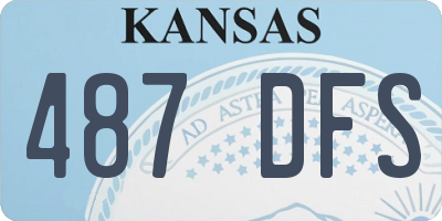 KS license plate 487DFS