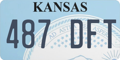 KS license plate 487DFT