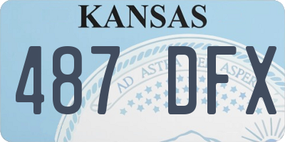 KS license plate 487DFX