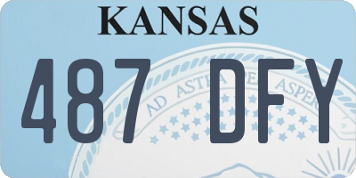 KS license plate 487DFY