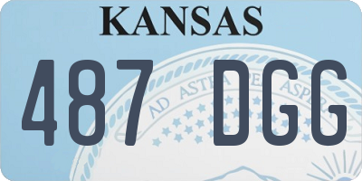 KS license plate 487DGG