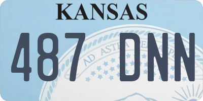 KS license plate 487DNN