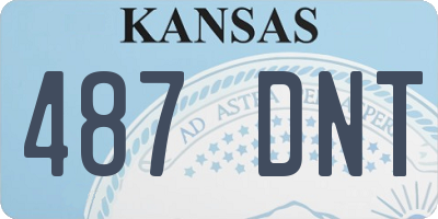KS license plate 487DNT