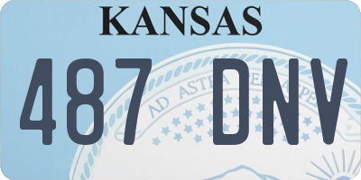 KS license plate 487DNV