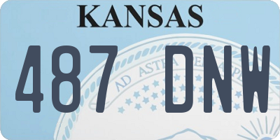 KS license plate 487DNW