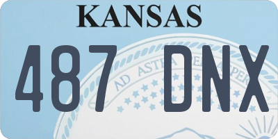 KS license plate 487DNX