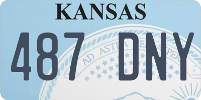 KS license plate 487DNY