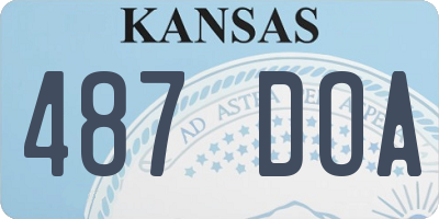 KS license plate 487DOA