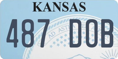 KS license plate 487DOB
