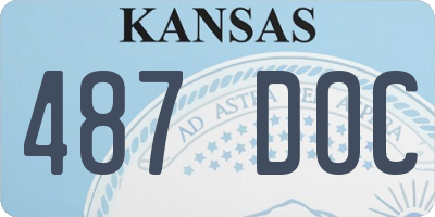 KS license plate 487DOC