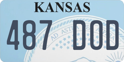 KS license plate 487DOD