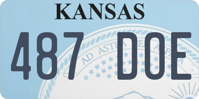 KS license plate 487DOE