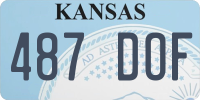 KS license plate 487DOF