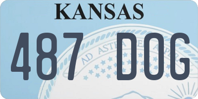 KS license plate 487DOG