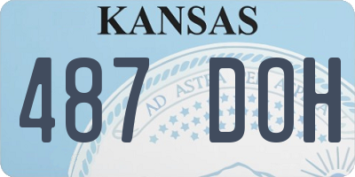 KS license plate 487DOH