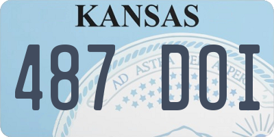 KS license plate 487DOI
