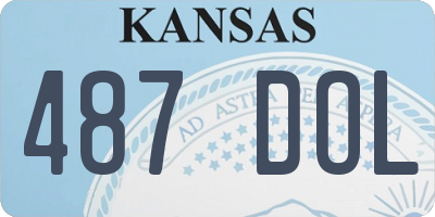 KS license plate 487DOL
