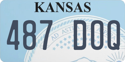 KS license plate 487DOQ