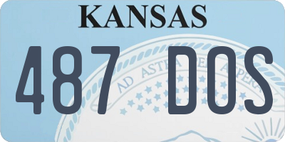 KS license plate 487DOS