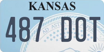 KS license plate 487DOT