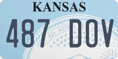 KS license plate 487DOV