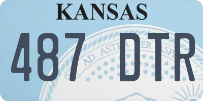KS license plate 487DTR