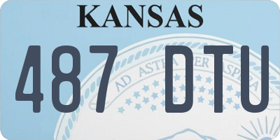 KS license plate 487DTU