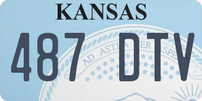KS license plate 487DTV