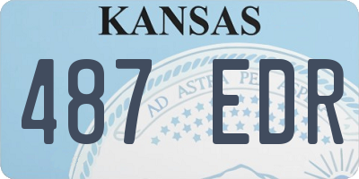 KS license plate 487EDR