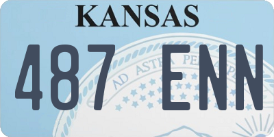 KS license plate 487ENN