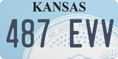 KS license plate 487EVV