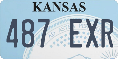 KS license plate 487EXR