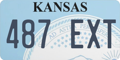 KS license plate 487EXT