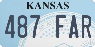 KS license plate 487FAR
