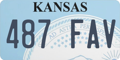 KS license plate 487FAV