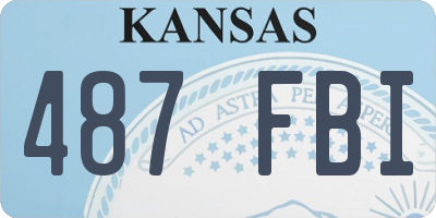 KS license plate 487FBI