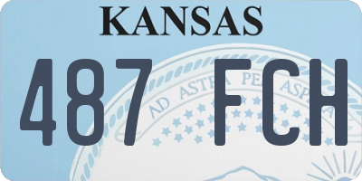 KS license plate 487FCH