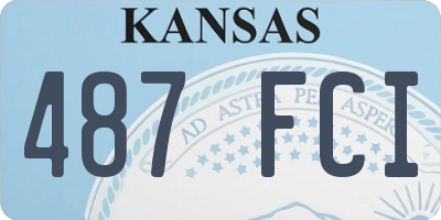 KS license plate 487FCI
