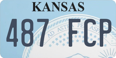 KS license plate 487FCP