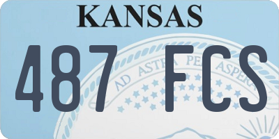 KS license plate 487FCS