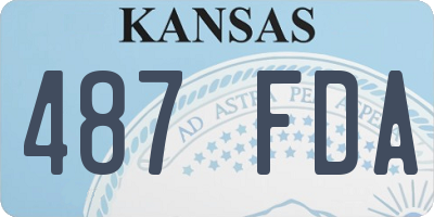 KS license plate 487FDA