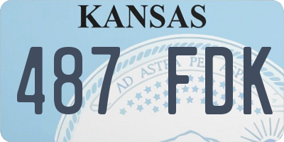 KS license plate 487FDK