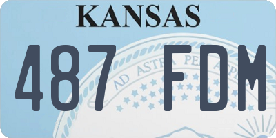 KS license plate 487FDM