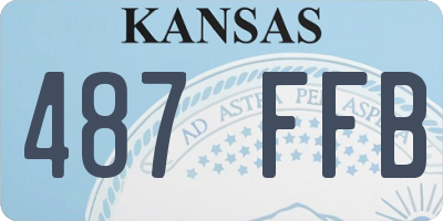 KS license plate 487FFB