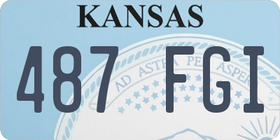 KS license plate 487FGI
