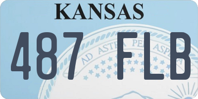 KS license plate 487FLB