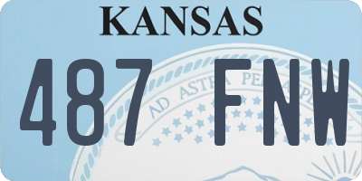 KS license plate 487FNW