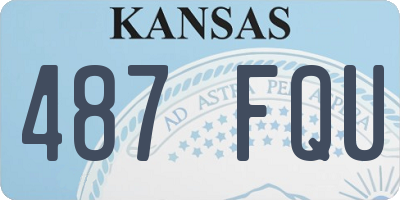 KS license plate 487FQU