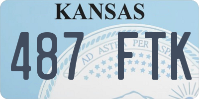 KS license plate 487FTK