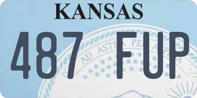 KS license plate 487FUP